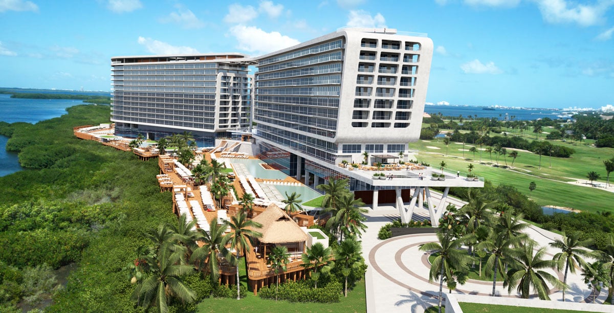 Hyatt Vivid Grand Island side view Mexico